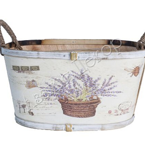 Кашпо Прованс (дерево), 23х12,5х12см в интернет-магазине флористических аксессуаров Азалия Декор