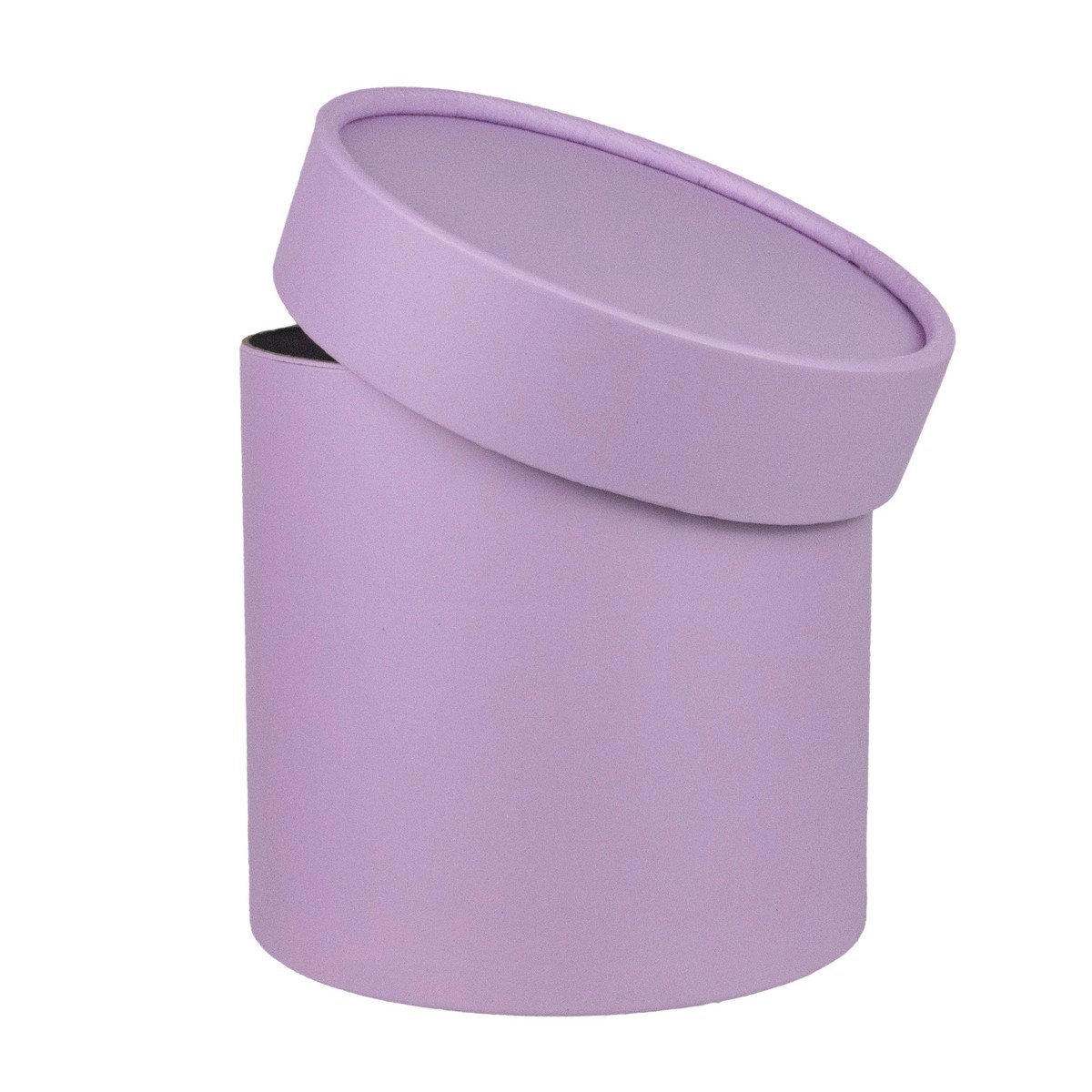 Коробка подарочная круглая, D12,5xH12,5см, сиреневый в интернет-магазине флористических аксессуаров Азалия Декор