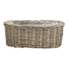 Кашпо плетеное (ива), 40х17хН15см, серый в интернет-магазине флористических аксессуаров Азалия Декор