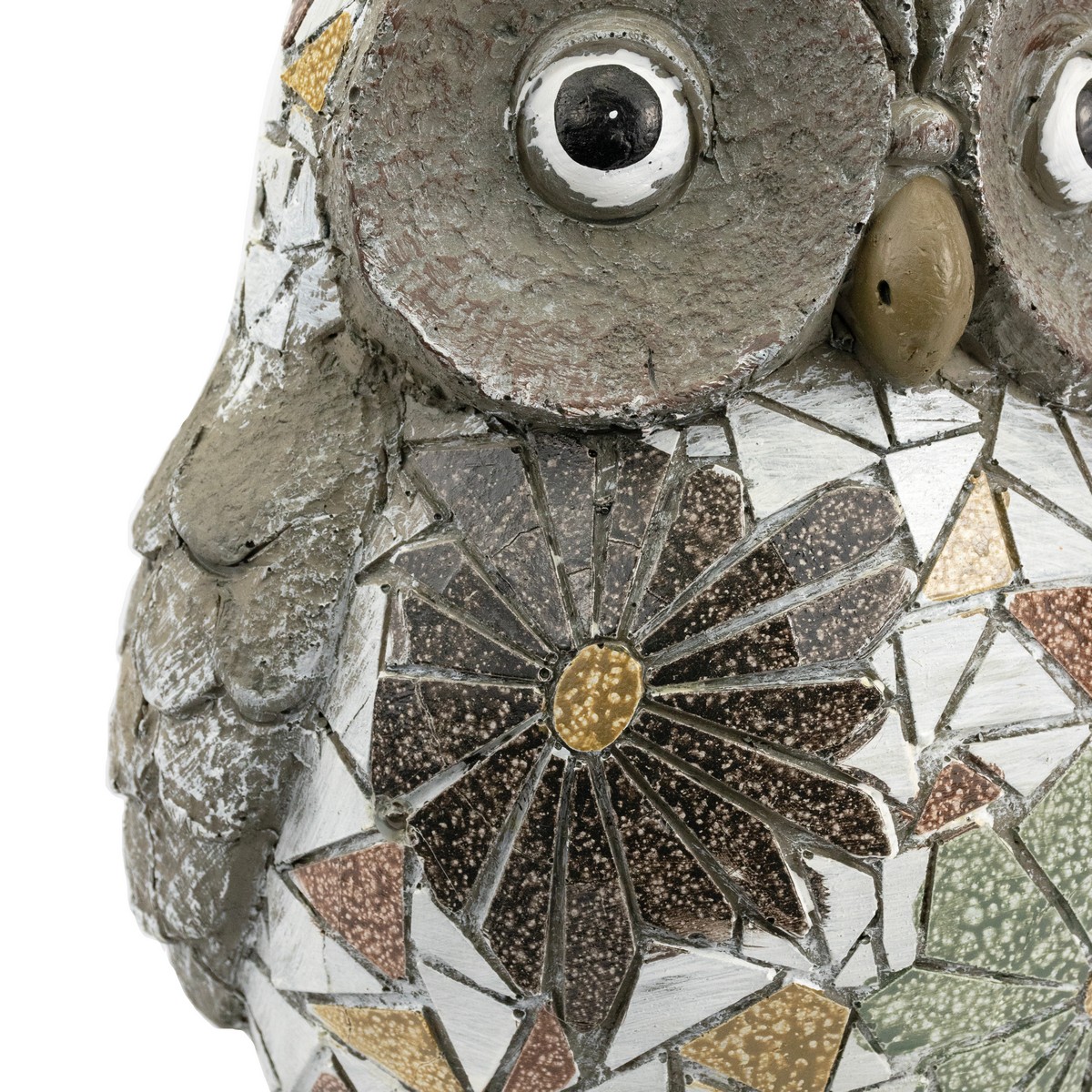 Садовая фигура Сова (керамика), H32x21х18см, серый в интернет-магазине флористических аксессуаров Азалия Декор