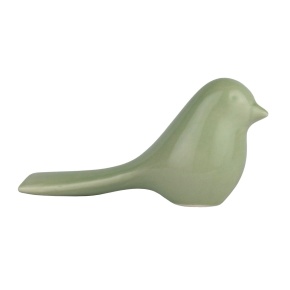 Сувенир Птичка (керамика), H8x16x5см, зеленый в интернет-магазине флористических аксессуаров Азалия Декор