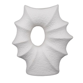 Ваза Ракушка (керамика), 21x7xH23,5см, белый в интернет-магазине флористических аксессуаров Азалия Декор