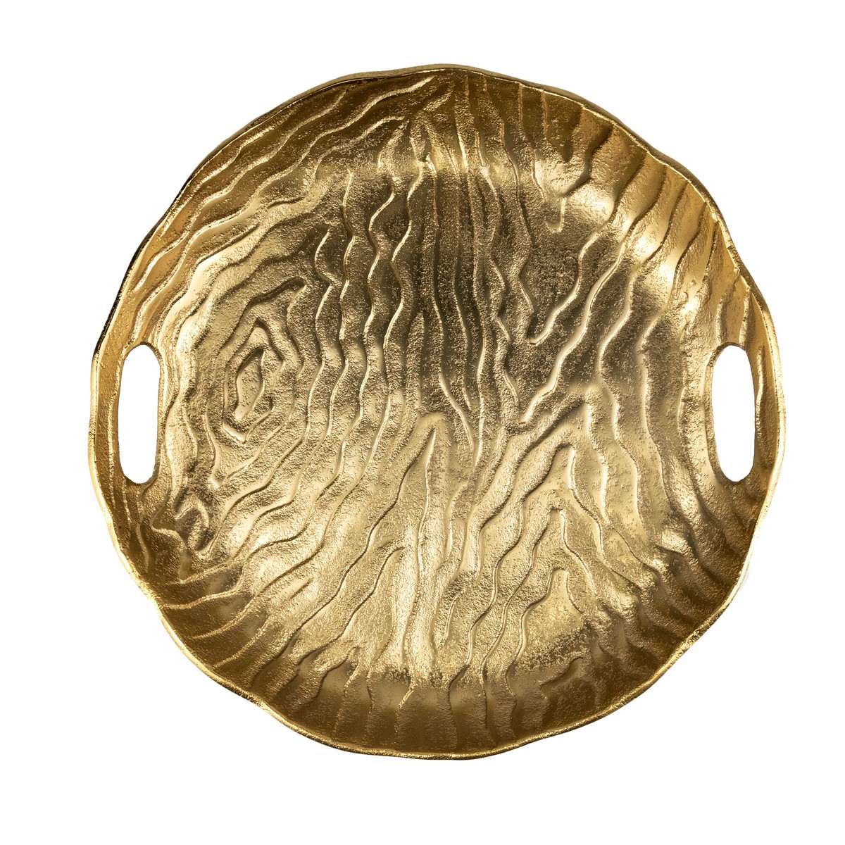 Поднос (металл), D35хH5см, золотой в интернет-магазине флористических аксессуаров Азалия Декор