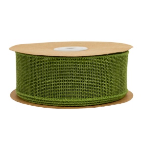 Лента декоративная (полиэстер), 40 мм 10 м, зеленый в интернет-магазине флористических аксессуаров Азалия Декор