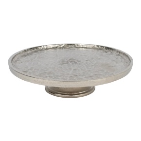 Подставка на ножке (металл), D23,5xH6см, серебряный в интернет-магазине флористических аксессуаров Азалия Декор