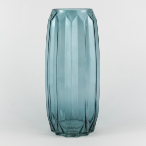 Ваза (стекло), D12хH26,5см, голубой в интернет-магазине флористических аксессуаров Азалия Декор