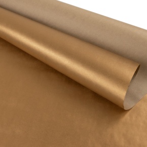 Бумага упаковочная крафт 40гр, 68 см 10 м, золотой в интернет-магазине флористических аксессуаров Азалия Декор