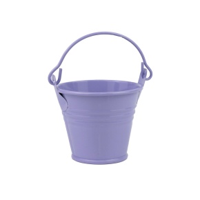 Кашпо Три Линии Ведерко с ручкой (металл), D7xH6см, сиреневый в интернет-магазине флористических аксессуаров Азалия Декор