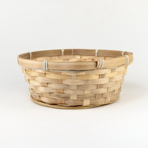 Кашпо плетеное (бамбук), D25хH10см, натуральный в интернет-магазине флористических аксессуаров Азалия Декор