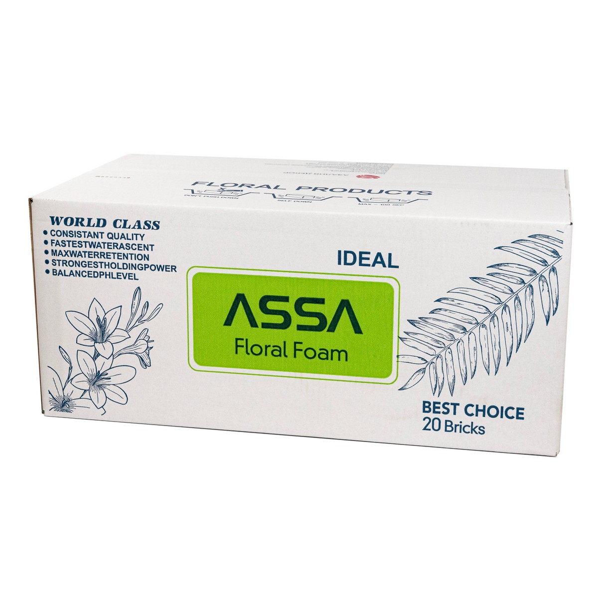 ASSA Кирпич флористический для живых цветов 23х11х8 см 20 шт. в интернет-магазине флористических аксессуаров Азалия Декор