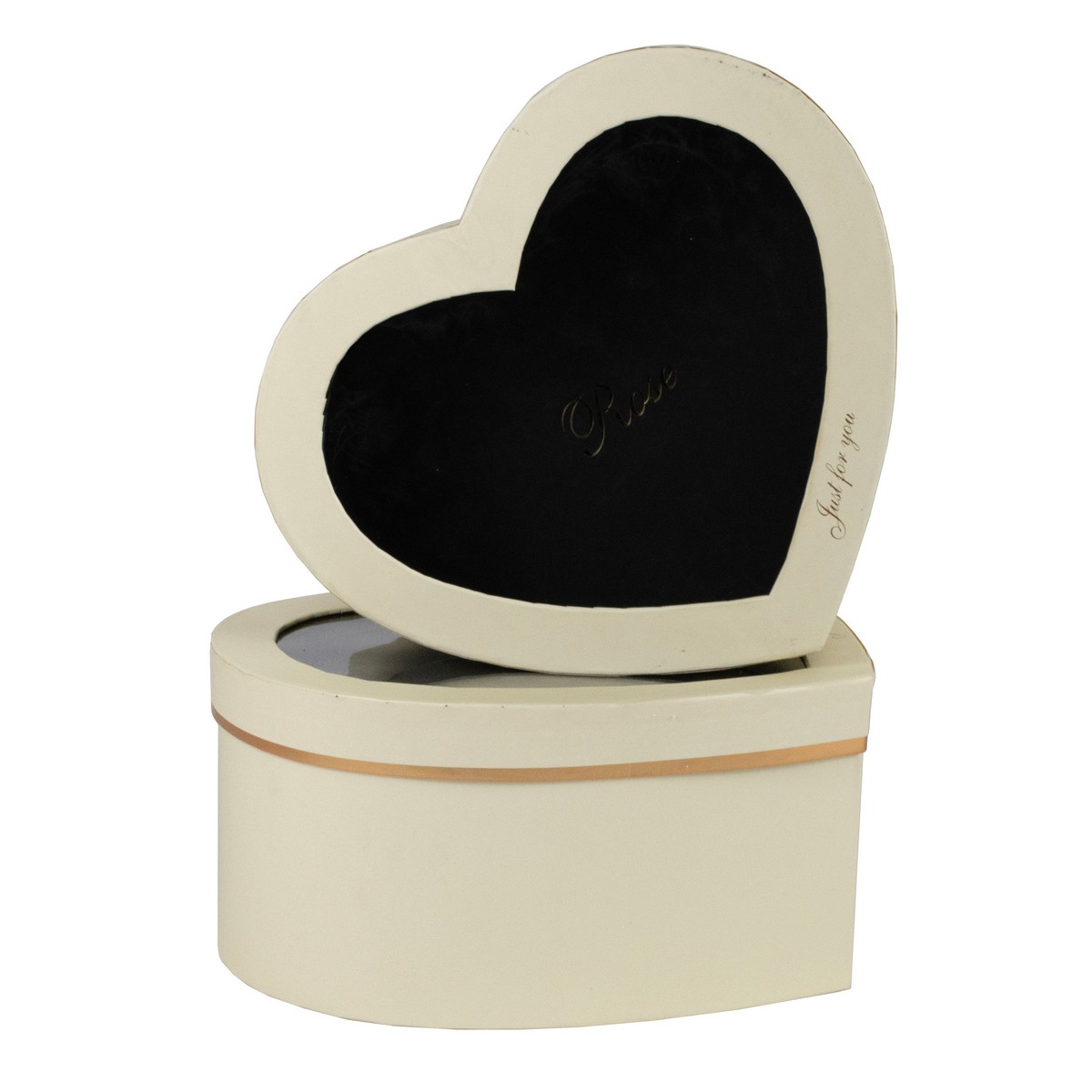 Набор коробок подарочных Сердце 2шт, 28х29xH13 см, белый в интернет-магазине флористических аксессуаров Азалия Декор