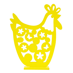 Сувенир Курица, 20х17см, желтый в интернет-магазине флористических аксессуаров Азалия Декор