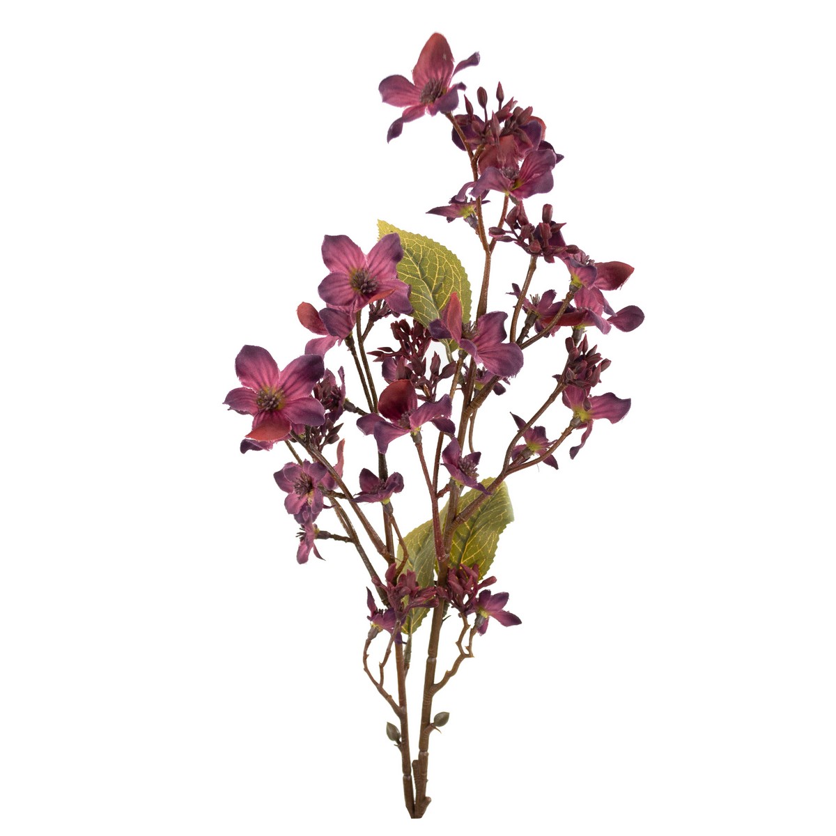 Ветка цветущая, 63см, бургунди в интернет-магазине флористических аксессуаров Азалия Декор