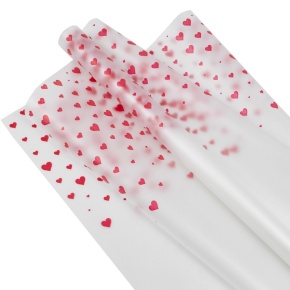 Пленка матовая Нежность, 60 см 7,2 м, красный в интернет-магазине флористических аксессуаров Азалия Декор