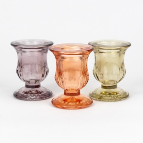 Подсвечник (стекло), H6хD5см, цв. в асс. в интернет-магазине флористических аксессуаров Азалия Декор