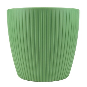 Кашпо со вставкой Эви (пластик), D20xH18см, 4,5л, зеленый в интернет-магазине флористических аксессуаров Азалия Декор