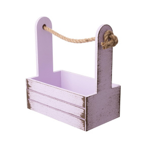 Корзина "Прованс" (дерево), 21х12х23см, сиреневый в интернет-магазине флористических аксессуаров Азалия Декор