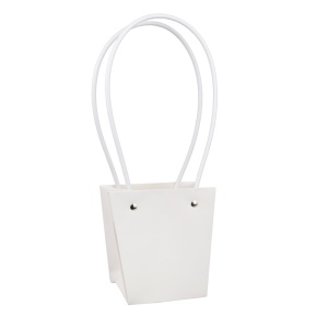 Пакет для цветов водостойкий (крафт), 13х9,5х13см (в уп. 10шт.), белый в интернет-магазине флористических аксессуаров Азалия Декор