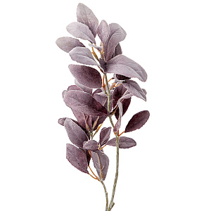 Ветка с листьями, 58см, бордовый в интернет-магазине флористических аксессуаров Азалия Декор