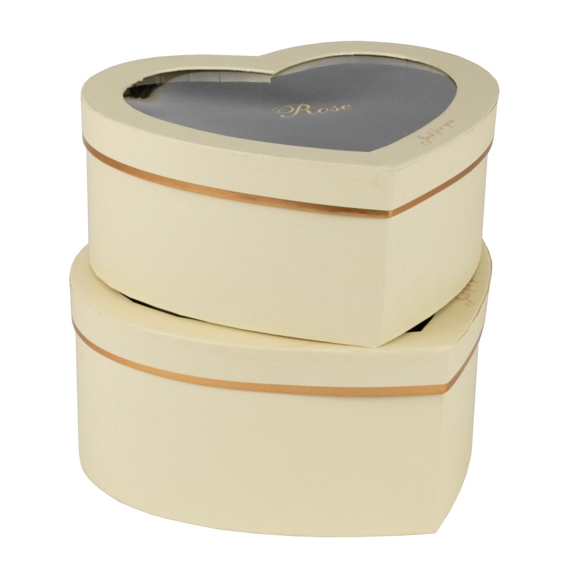 Набор коробок подарочных Сердце 2шт, 28х29xH13 см, белый в интернет-магазине флористических аксессуаров Азалия Декор