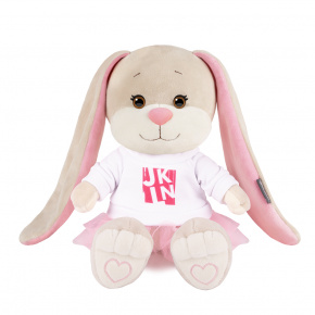 Игрушка м/н Зайка Лин в подар. кор., 20см, кремовый/розовый в интернет-магазине флористических аксессуаров Азалия Декор