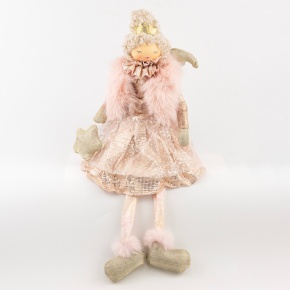 Сувенир Принцесса сидящая, Н51х23,5х21,5см, розовый в интернет-магазине флористических аксессуаров Азалия Декор