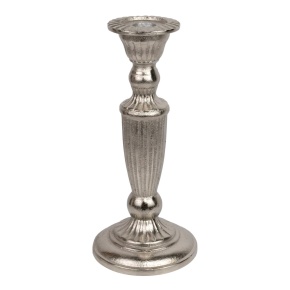 Подсвечник (металл), H22x11см, серебряный в интернет-магазине флористических аксессуаров Азалия Декор