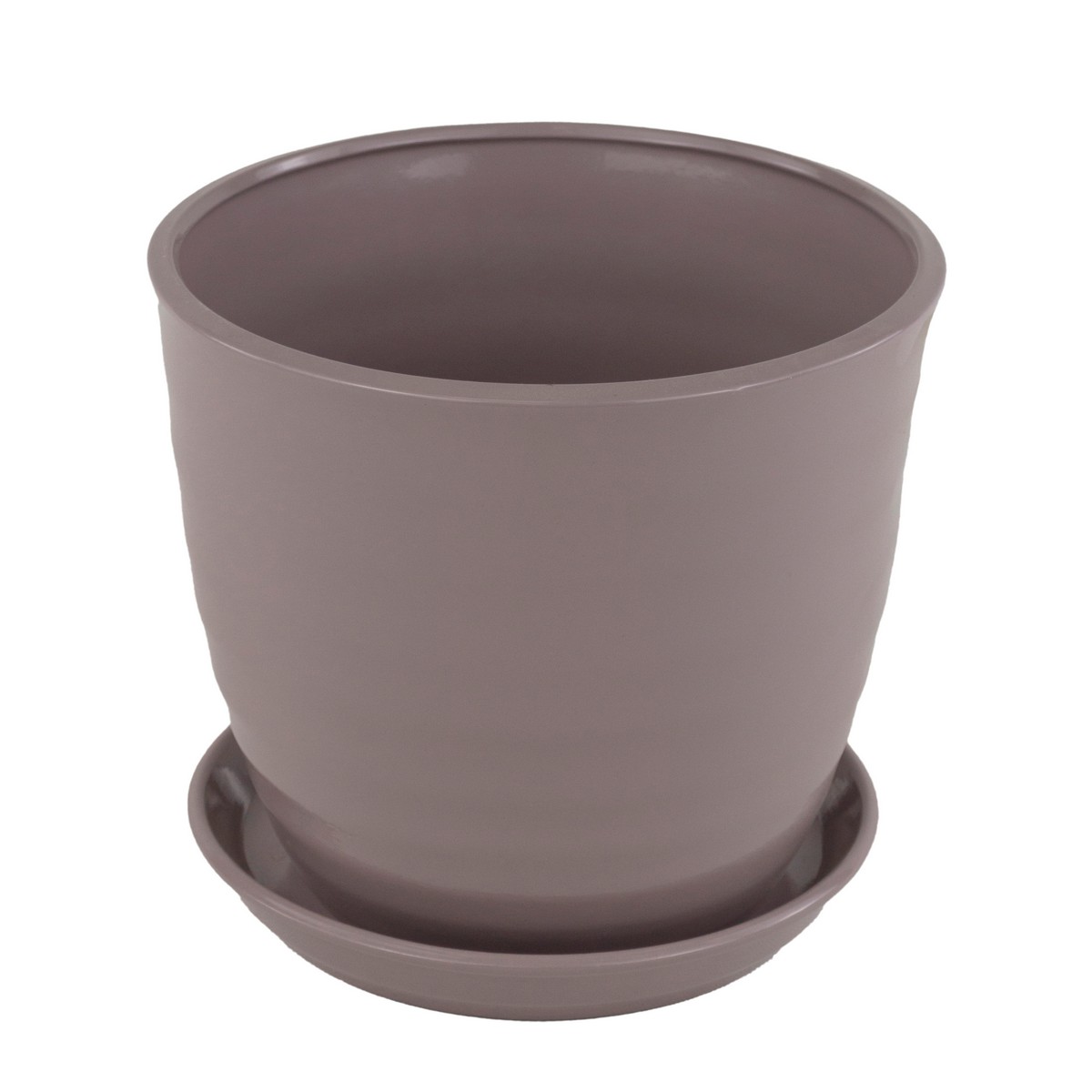 Цв. Горшок с поддоном Обруч Глянец (керамика), D22xH20см., 5л., аметистовый в интернет-магазине флористических аксессуаров Азалия Декор