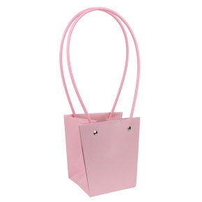 Пакет для цветов водостойкий (крафт), 13х9,5х13см (в уп. 10шт.), светло-розовый в интернет-магазине флористических аксессуаров Азалия Декор