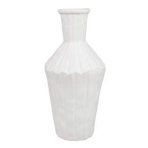 Ваза (керамика), D12xH26см, белый в интернет-магазине флористических аксессуаров Азалия Декор