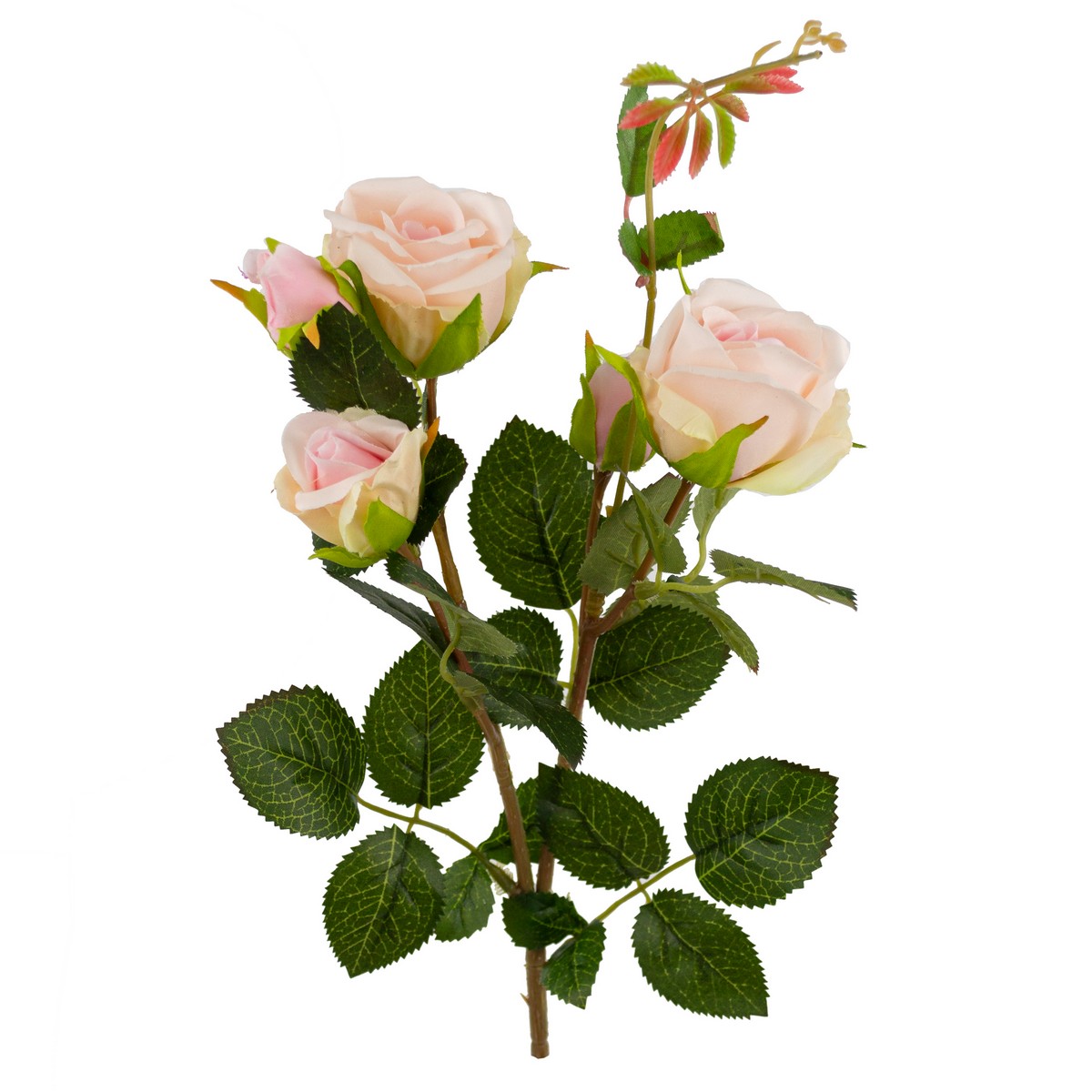 Роза кустовая, 49см, светло-розовый в интернет-магазине флористических аксессуаров Азалия Декор