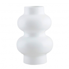 Ваза (керамика), D13xH20см, белый в интернет-магазине флористических аксессуаров Азалия Декор