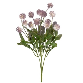 Зелень с цветами на вставке, 39см, зеленый/розовый в интернет-магазине флористических аксессуаров Азалия Декор