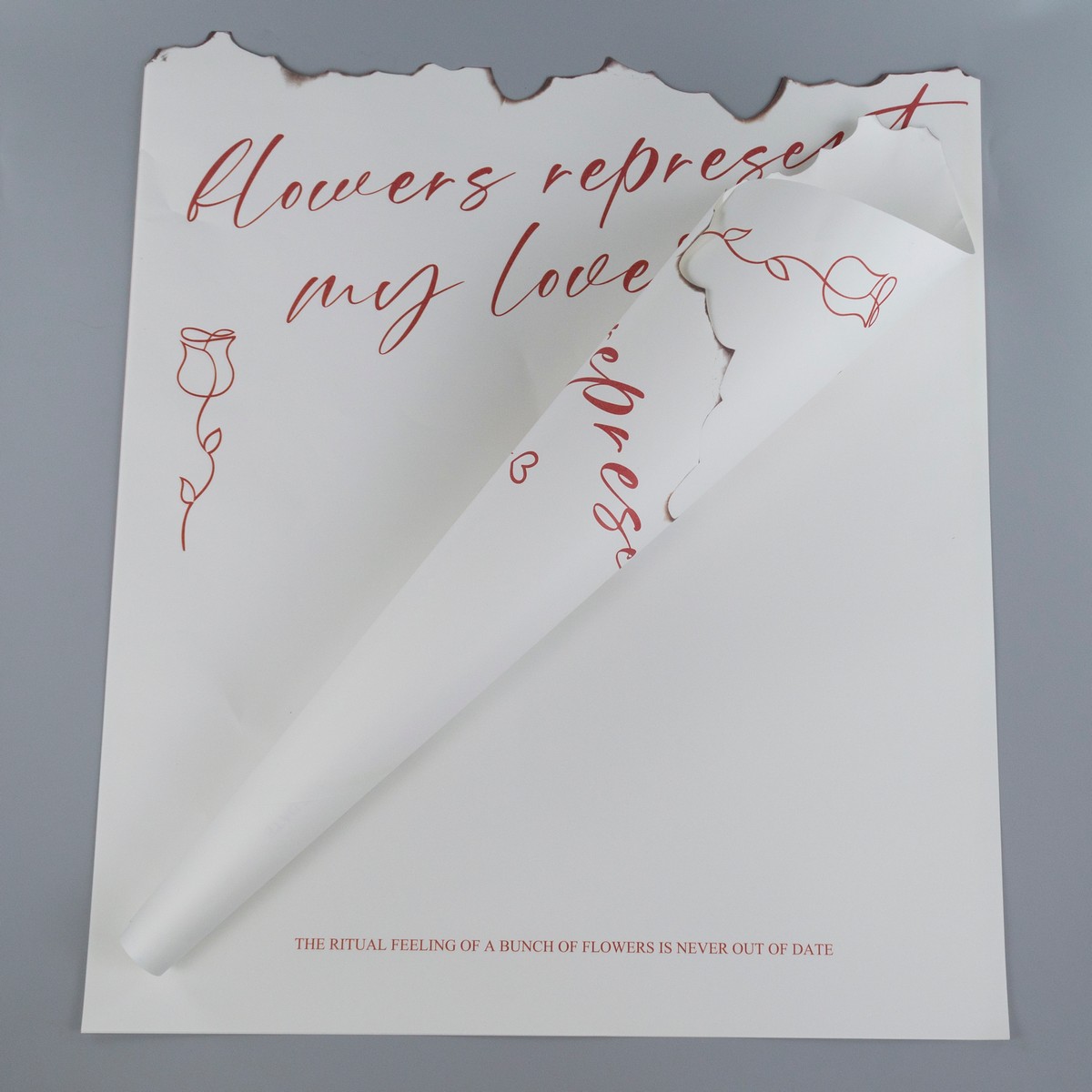 Бумага для цветов Романтика 80гр/м2, 15 листов, 50х58см, белый в интернет-магазине флористических аксессуаров Азалия Декор