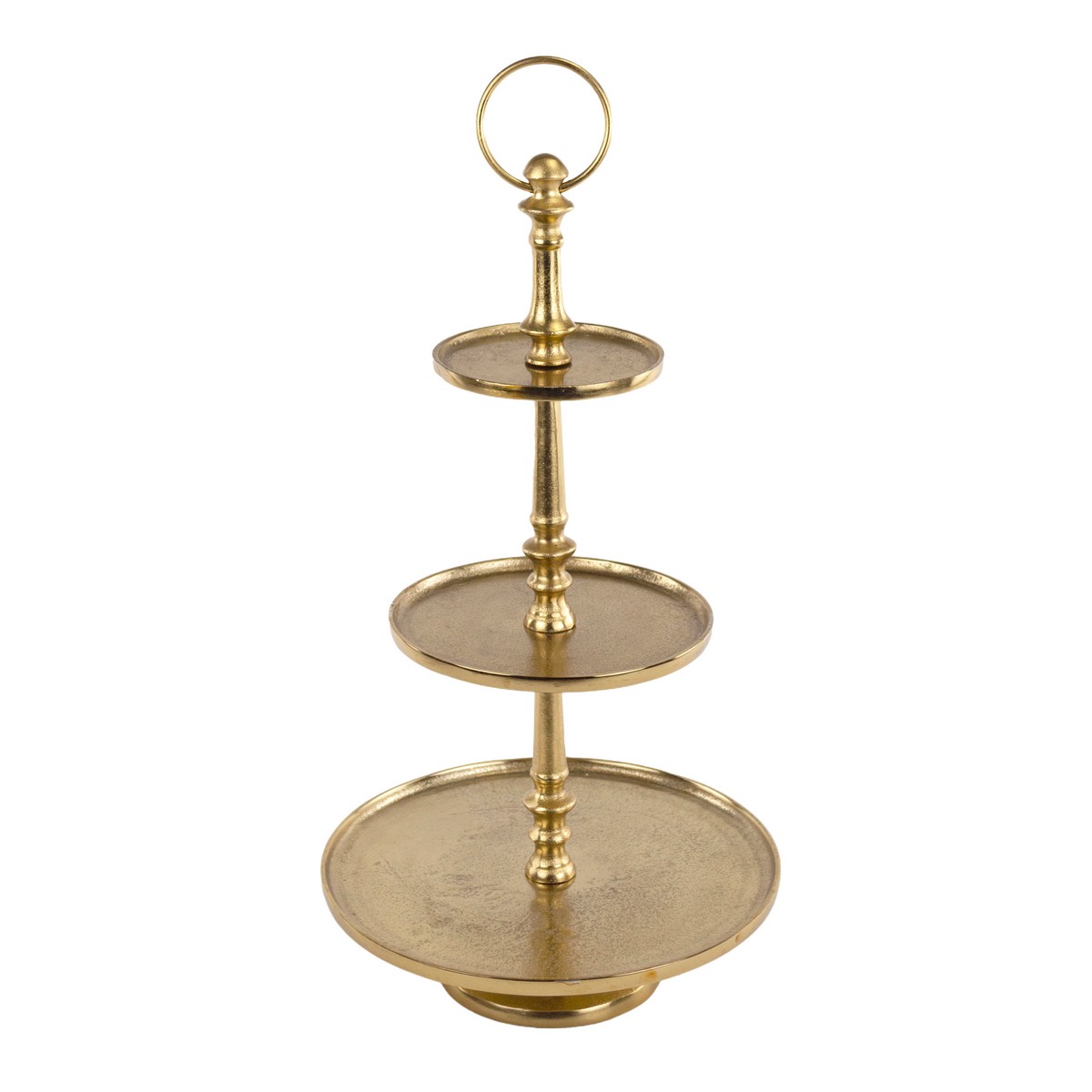Подставка 3 яруса круглая (металл), Н52хD26см, золотой в интернет-магазине флористических аксессуаров Азалия Декор