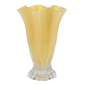 Ваза (стекло), D15,5xH23см, желтый в интернет-магазине флористических аксессуаров Азалия Декор