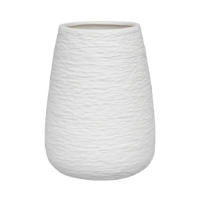 Ваза (керамика), D10,5xH14см, белый в интернет-магазине флористических аксессуаров Азалия Декор