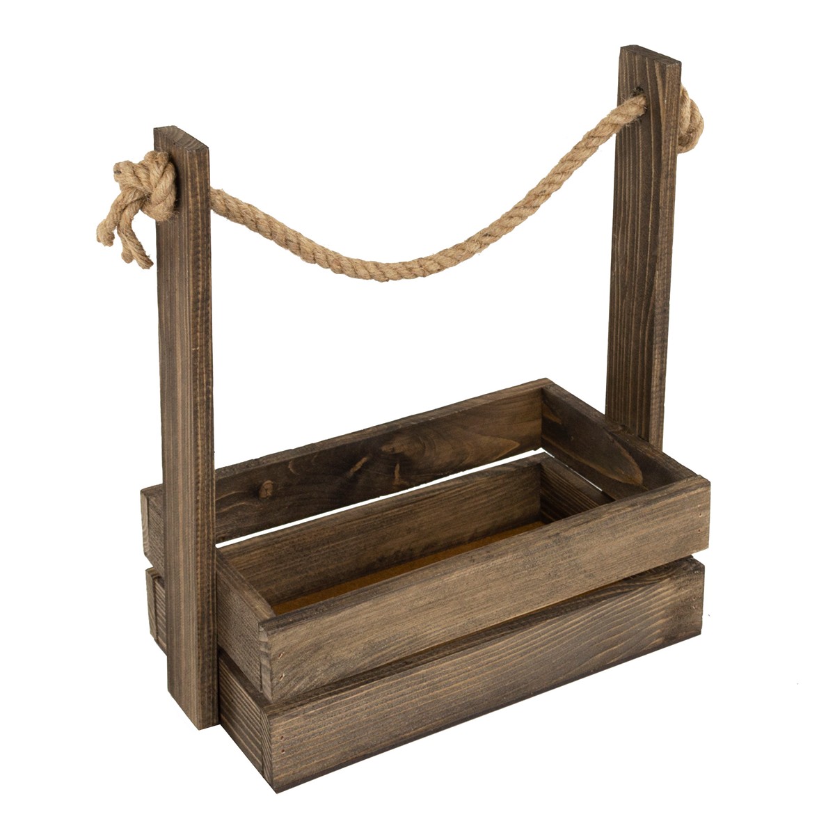 Корзина (дерево), 25,5х15х30см, палисандр в интернет-магазине флористических аксессуаров Азалия Декор