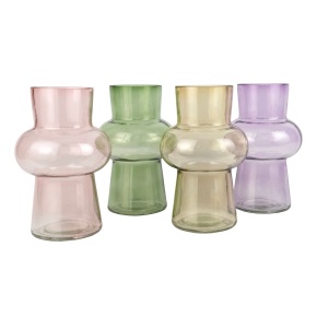 Ваза (стекло), H19xD12см, цв. в асс в интернет-магазине флористических аксессуаров Азалия Декор