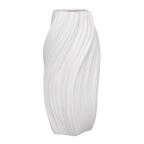 Ваза (керамика), D12xH25см, белый в интернет-магазине флористических аксессуаров Азалия Декор