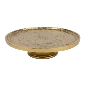 Подставка на ножке (металл), D23,5xH6см, золотой в интернет-магазине флористических аксессуаров Азалия Декор