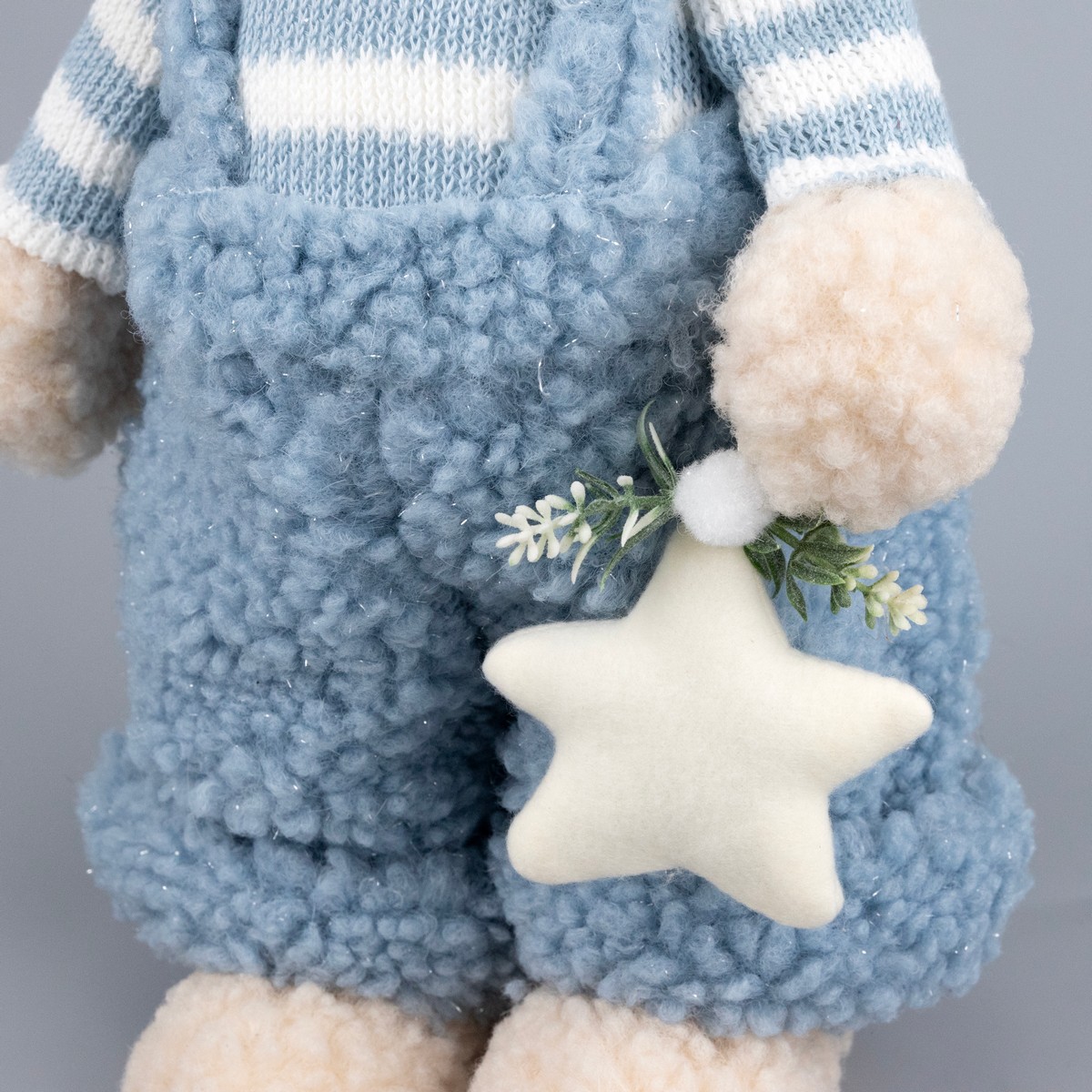 Сувенир Медвежонок Мальчик, Н37х19х17см, голубой в интернет-магазине флористических аксессуаров Азалия Декор