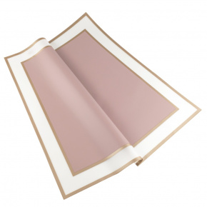 Пленка матовая с каймой 50мкр, 20 листов, 58х58см, пудровый в интернет-магазине флористических аксессуаров Азалия Декор