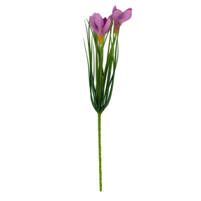 Крокус на вставке, 30см, розовый в интернет-магазине флористических аксессуаров Азалия Декор