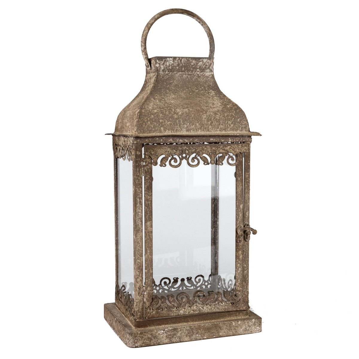 Набор фонарей 2шт. (металл/стекло), 26х21хH54см, бронзовый в интернет-магазине флористических аксессуаров Азалия Декор