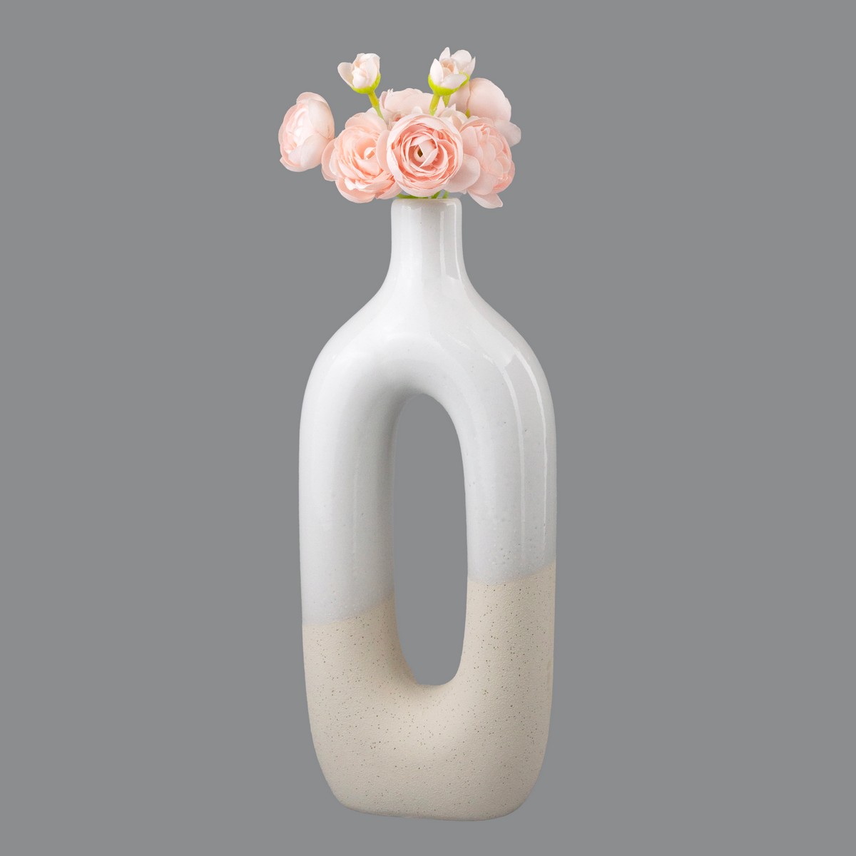 Ваза (керамика), H31x13x6,5см, белый в интернет-магазине флористических аксессуаров Азалия Декор