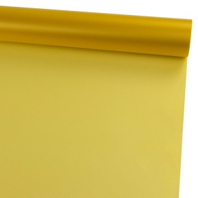 Пленка матовая полупрозрачная 50мкр, 57 см 27 м, желтый в интернет-магазине флористических аксессуаров Азалия Декор