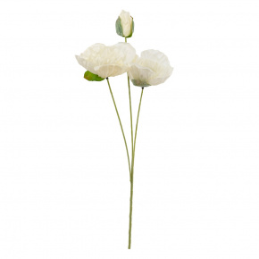 Мак, 50см, белый в интернет-магазине флористических аксессуаров Азалия Декор