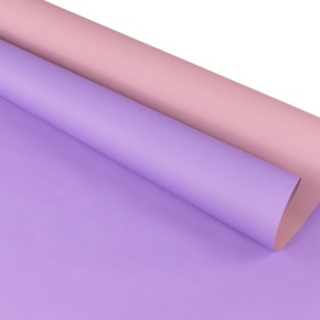 Пленка матовая двусторонняя 65мкр, 58 см 10 м, розовый/сиреневый в интернет-магазине флористических аксессуаров Азалия Декор
