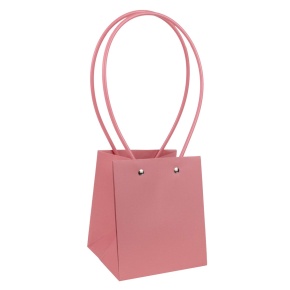 Пакет для цветов водостойкий (крафт), 13х12,5х15см (в уп. 10шт.), розовый в интернет-магазине флористических аксессуаров Азалия Декор